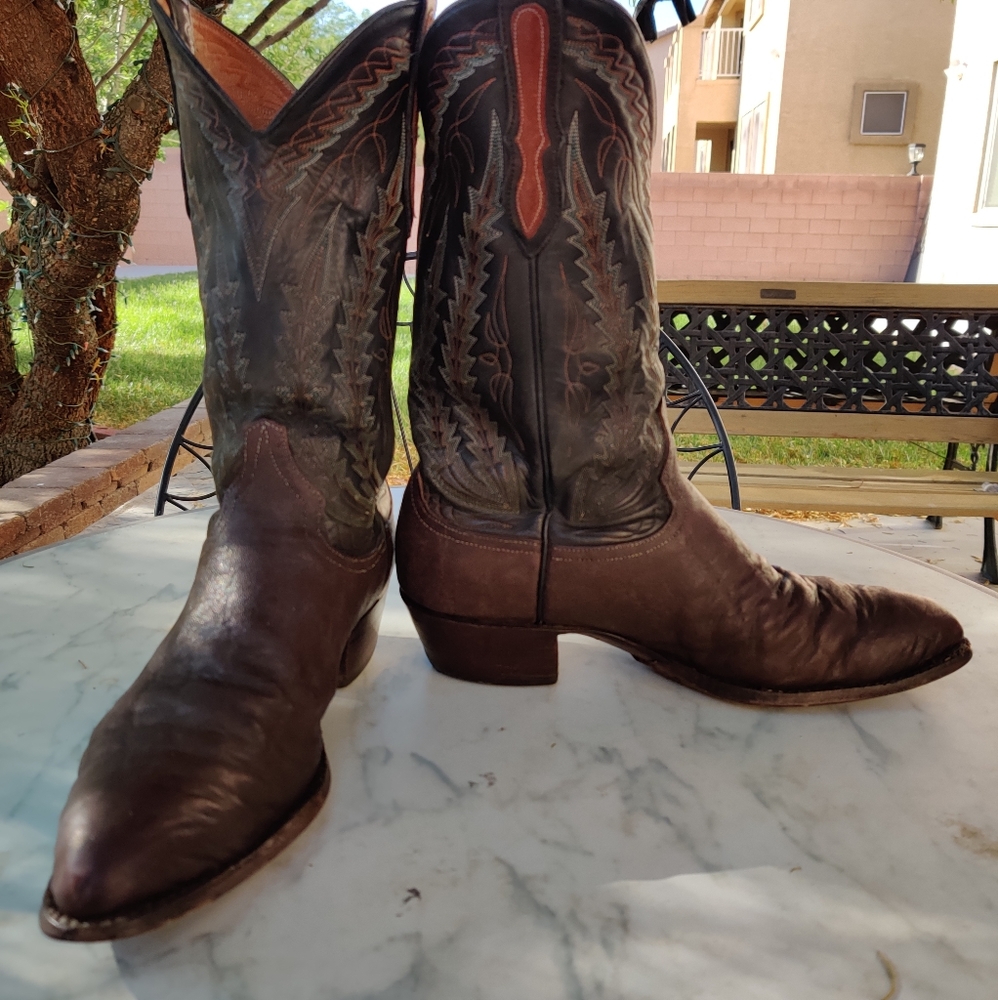 Mens rare vintage Larry Mahan mystery hide boots